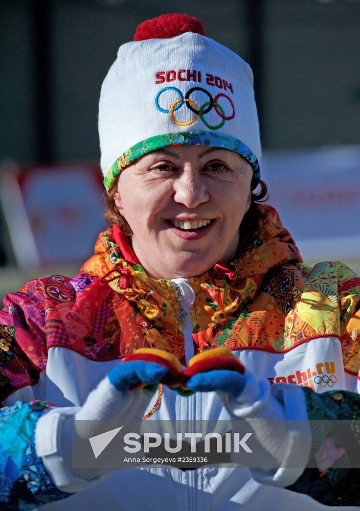 Olympic torch relay. Sochi. Day 2