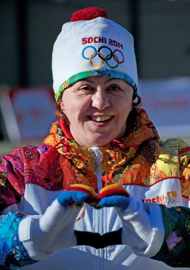 Olympic torch relay. Sochi. Day 2