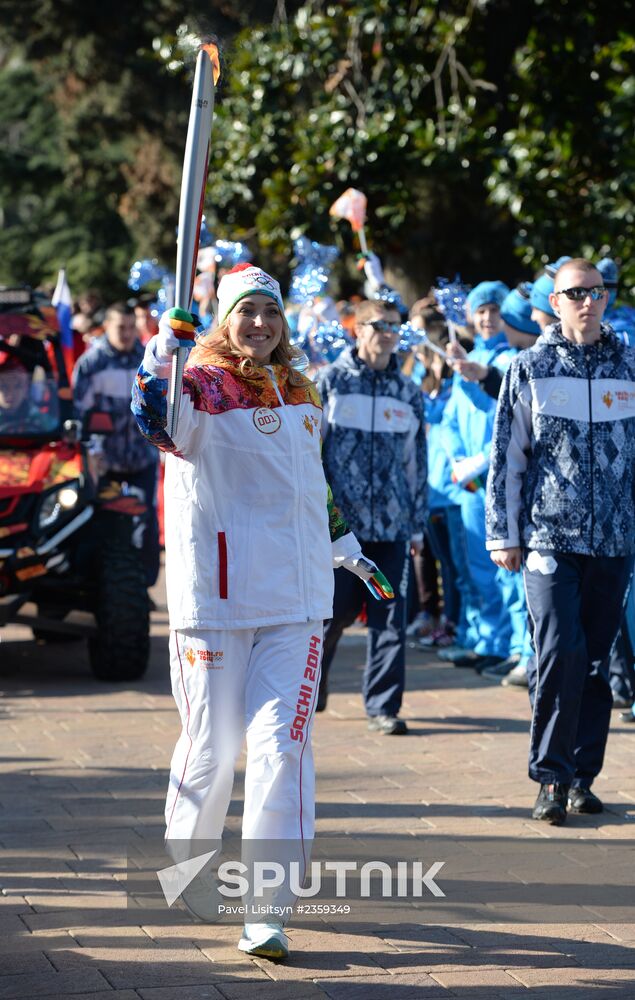 Olympic torch relay. Sochi. Day 3
