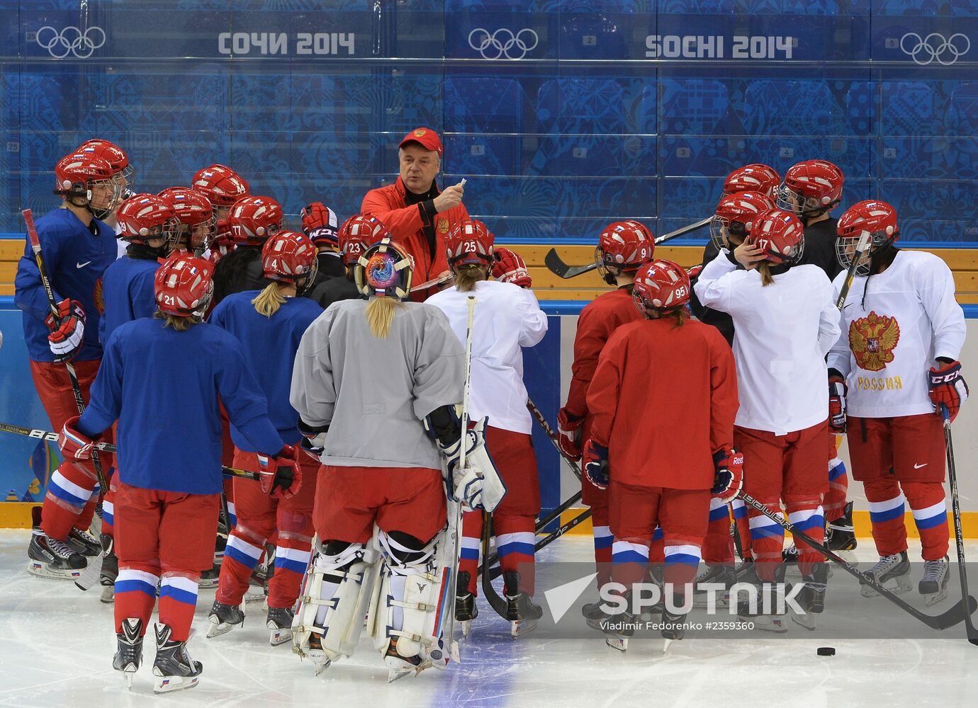 Photo session of Russian women's national ice hockey team