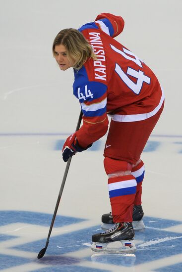 Photo session of Russian women's national ice hockey team