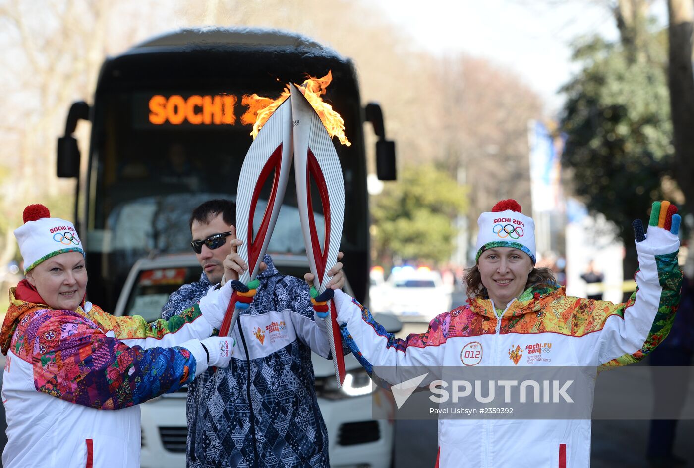 Olympic torch relay. Sochi. Day 3Head