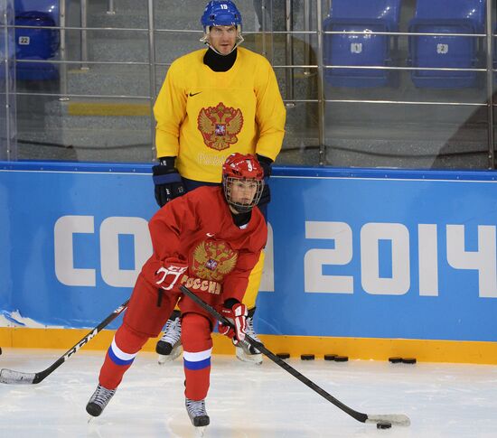 Photo session of Russian women's national ice hockey team