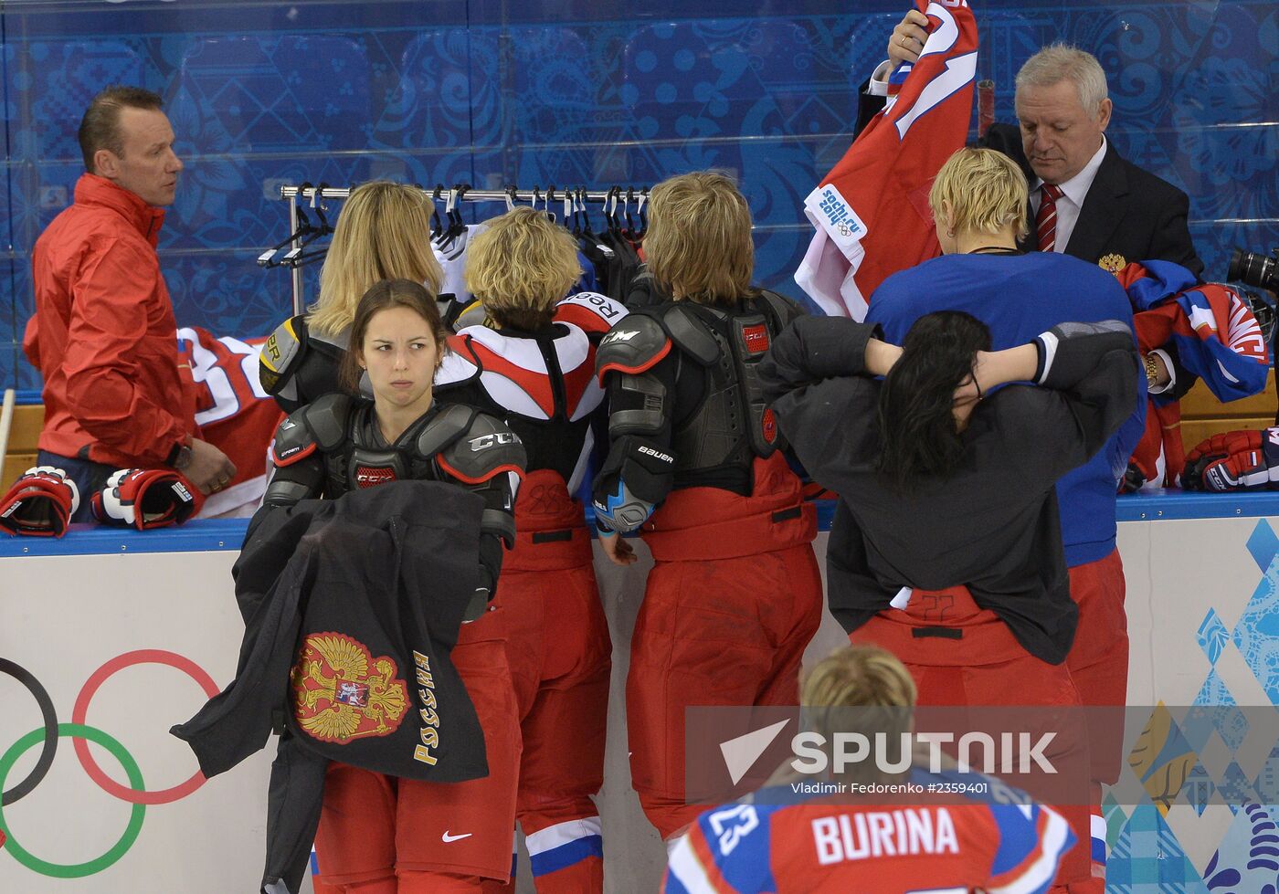 Photo session of Russian women's national ice hockey team