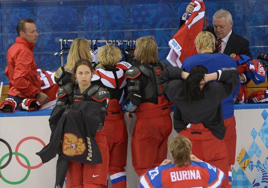 Photo session of Russian women's national ice hockey team