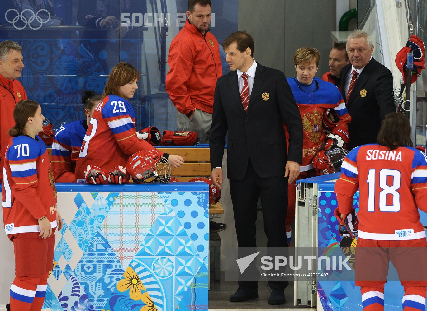 Photo session of Russian women's national ice hockey team