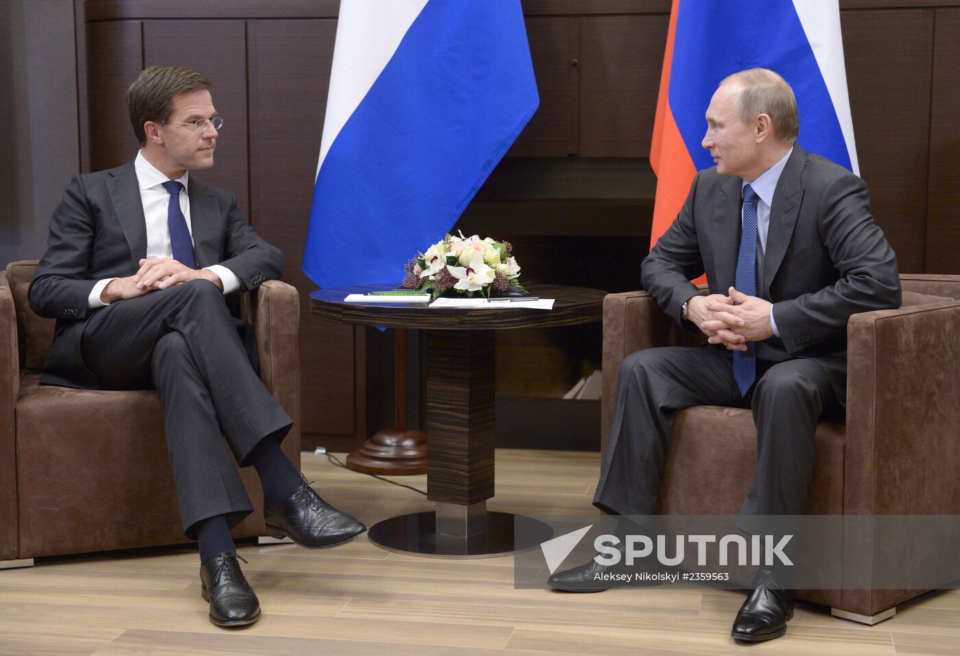 Vladimir Putin meets with Mark Rutte