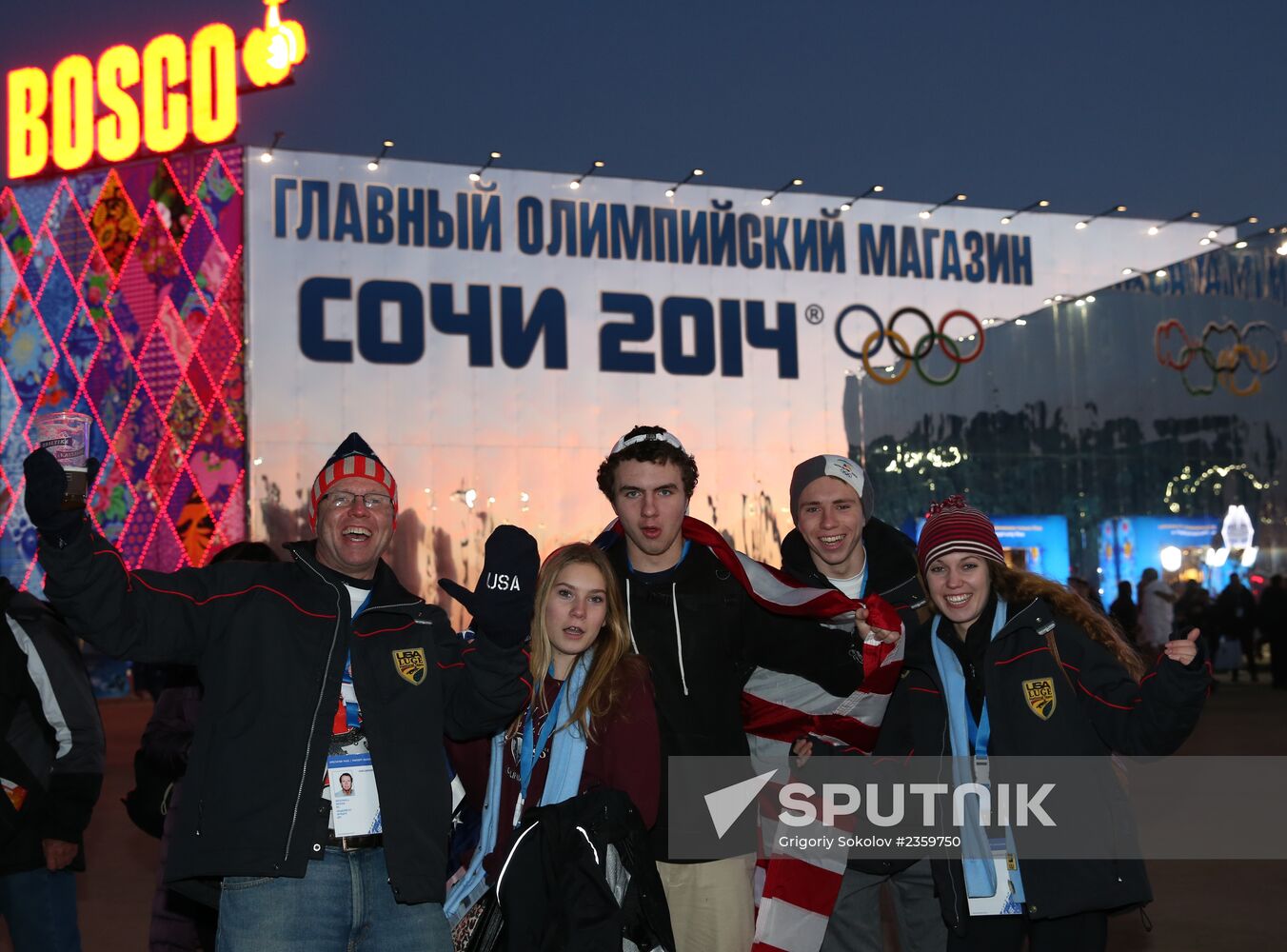 Spectators arrive at the opening ceremony of the 2014 Winter Olympics