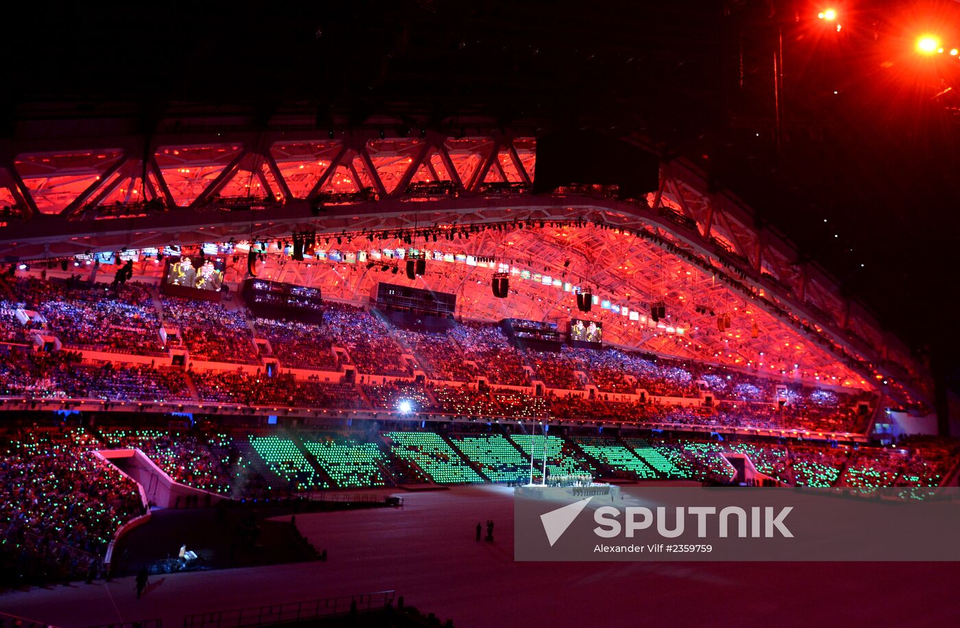 Opening ceremony of XXII Olympic Winter Games