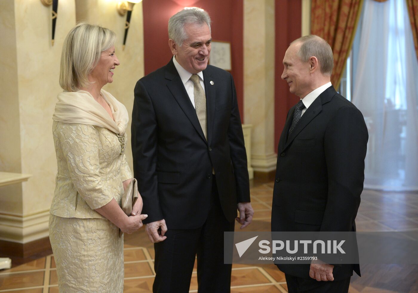 Russian President Vladimir Putin holds reception for distinguished guests of 2014 Olympics