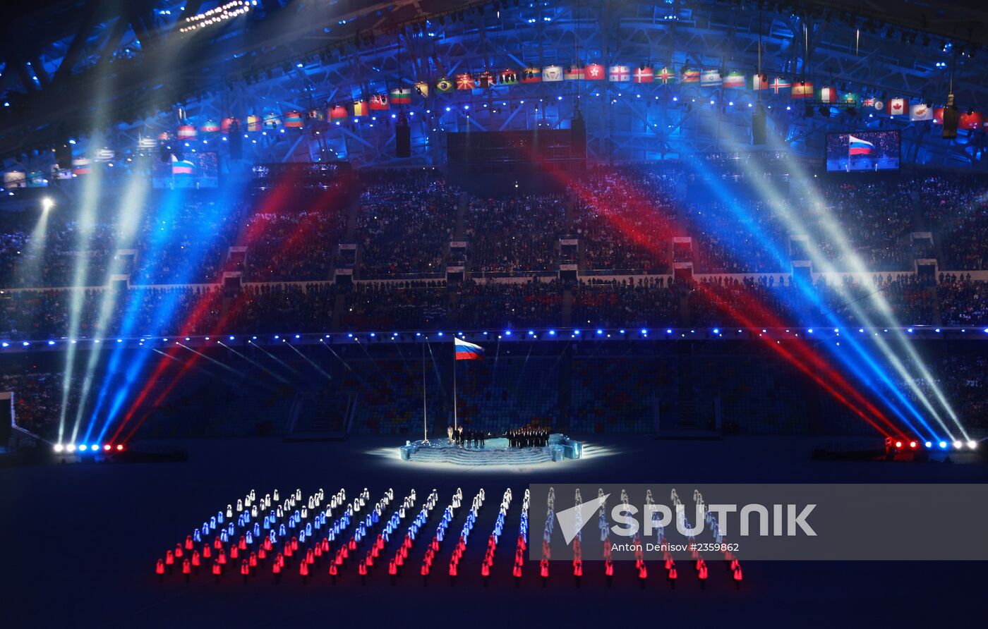 Opening ceremony of XXII Olympic Winter Games