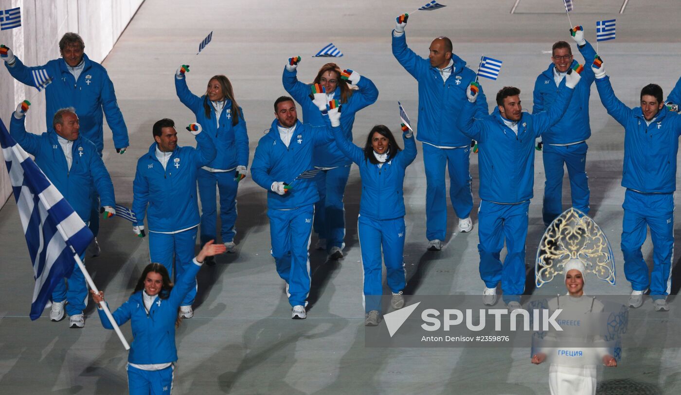 Opening ceremony of XXII Olympic Winter Games