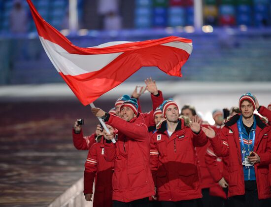 Opening ceremony of XXII Olympic Winter Games