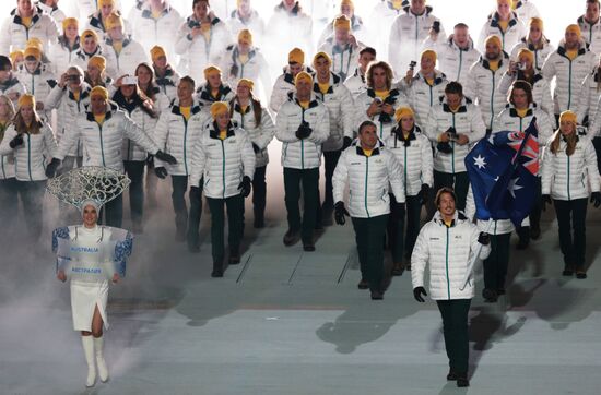 Opening ceremony of XXII Olympic Winter Games