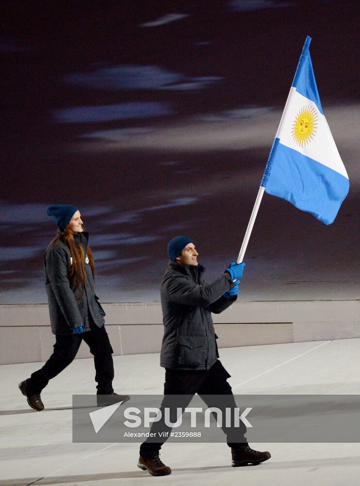 Opening ceremony of XXII Olympic Winter Games