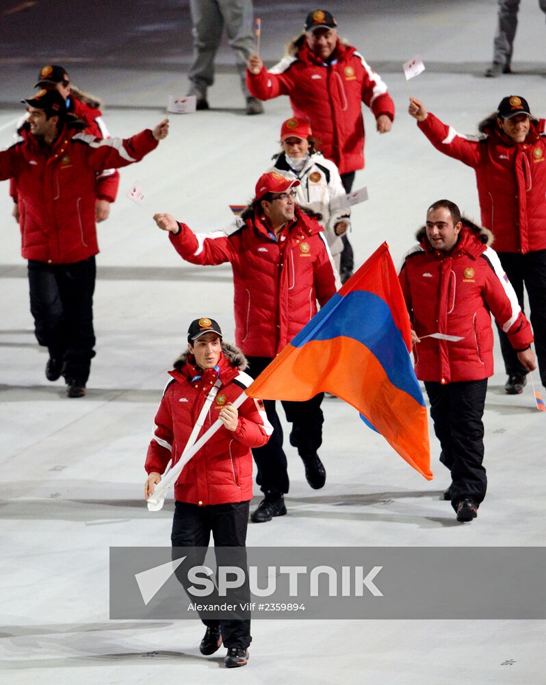 Opening ceremony of XXII Olympic Winter Games