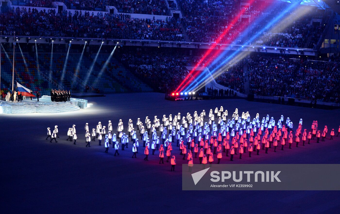 Opening ceremony of XXII Olympic Winter Games