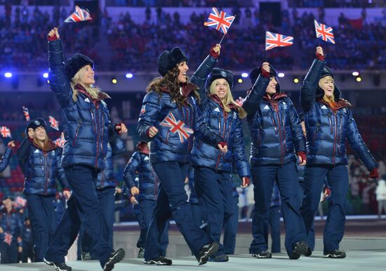 Opening ceremony of XXII Olympic Winter Games