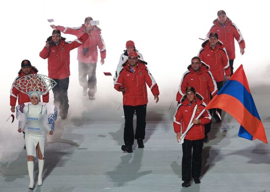 Opening ceremony of XXII Olympic Winter Games