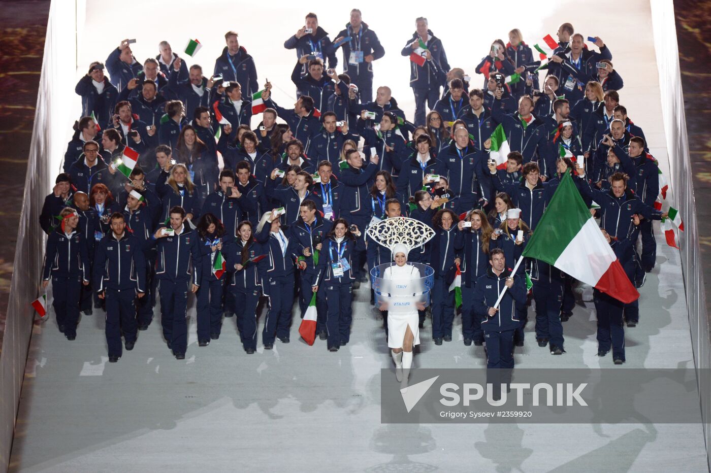 Opening ceremony of XXII Olympic Winter Games