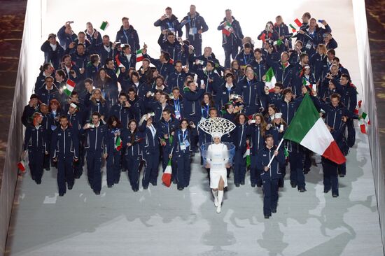 Opening ceremony of XXII Olympic Winter Games