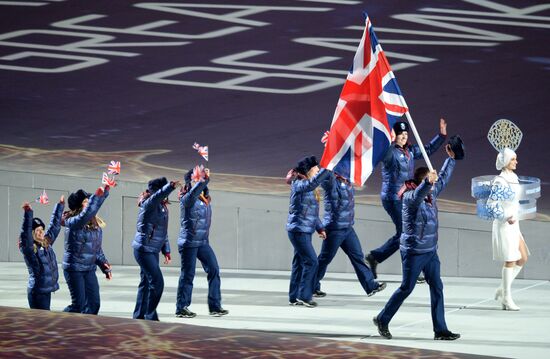 Opening ceremony of XXII Olympic Winter Games