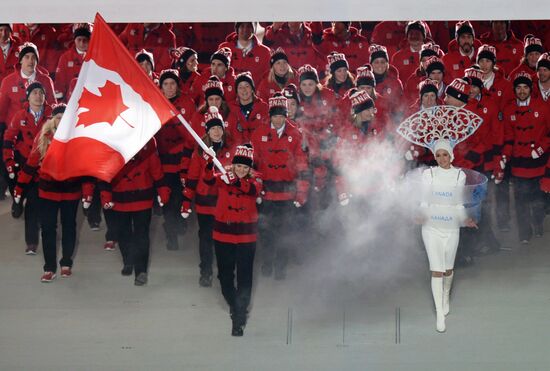 Opening ceremony of XXII Olympic Winter Games