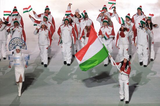 Opening ceremony of XXII Olympic Winter Games