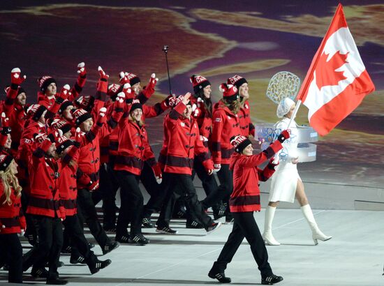 Opening ceremony of XXII Olympic Winter Games