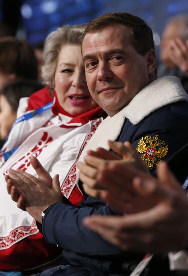 Dmitry Medvedev at opening ceremony of XXII Olympic Winter Games in Sochi