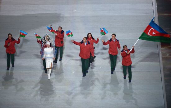 Opening ceremony of XXII Olympic Winter Games