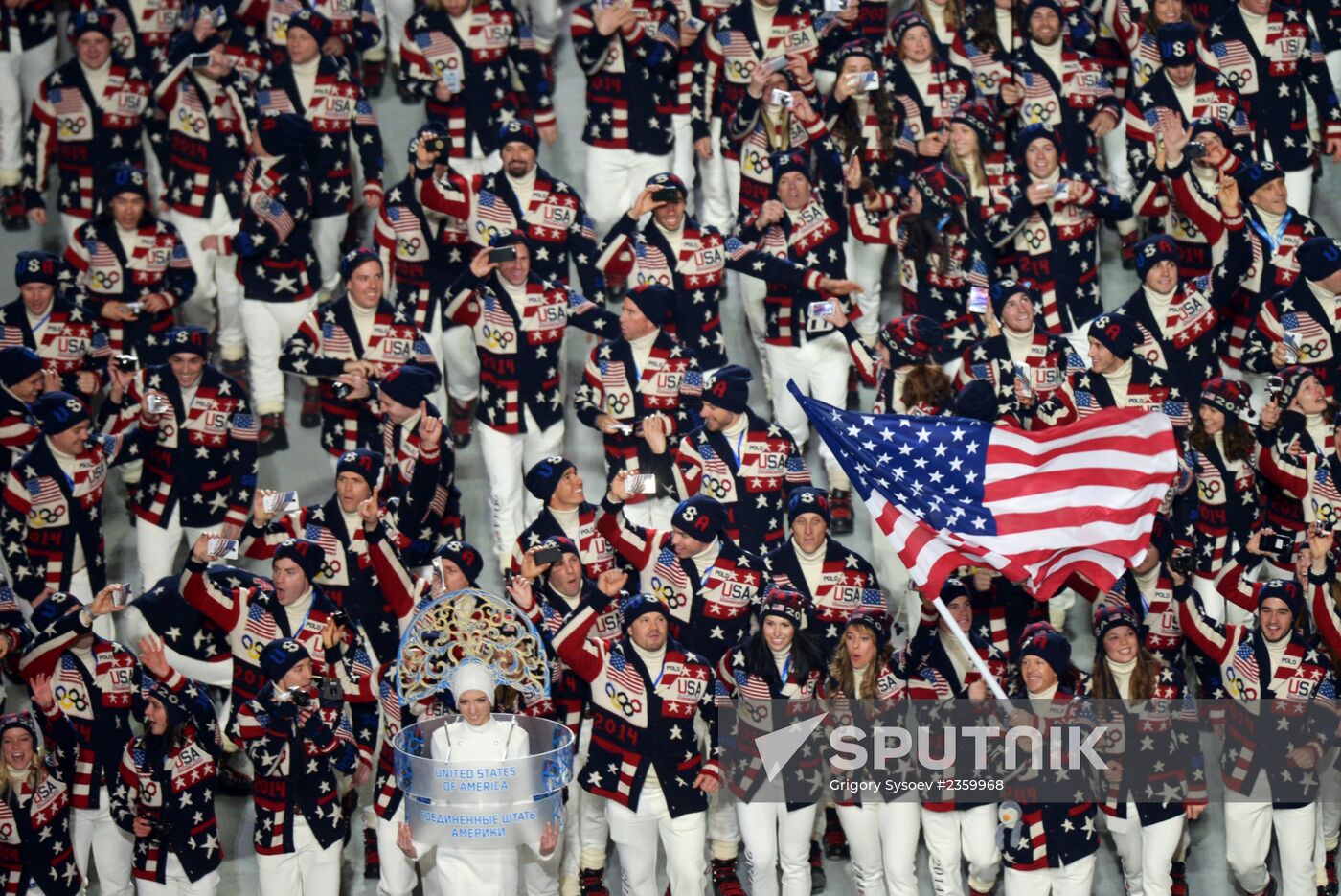 Opening ceremony of XXII Olympic Winter Games