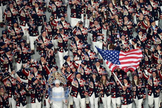 Opening ceremony of XXII Olympic Winter Games