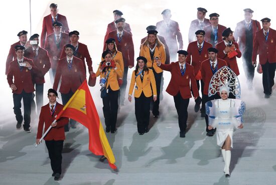 Opening ceremony of XXII Olympic Winter Games