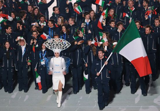 Opening ceremony of XXII Olympic Winter Games