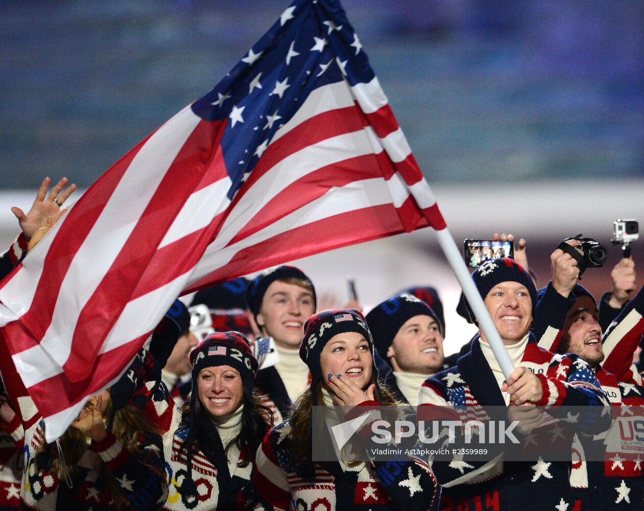 Opening ceremony of XXII Olympic Winter Games