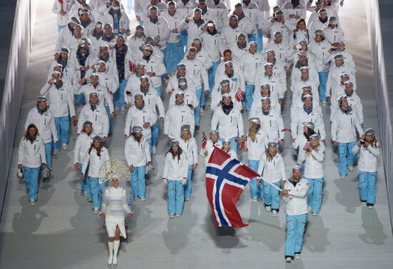 Opening ceremony of XXII Olympic Winter Games