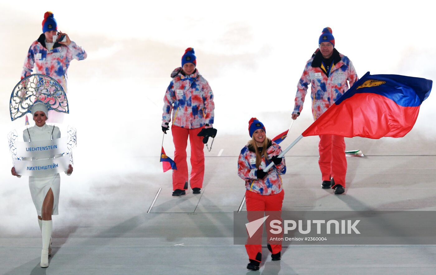 Opening ceremony of XXII Olympic Winter Games