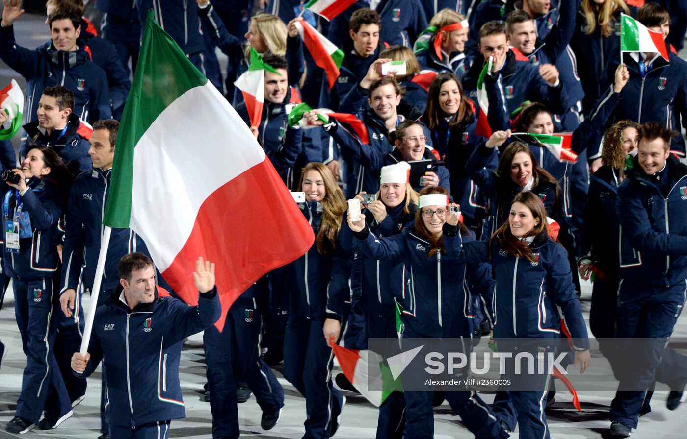 Opening ceremony of XXII Olympic Winter Games