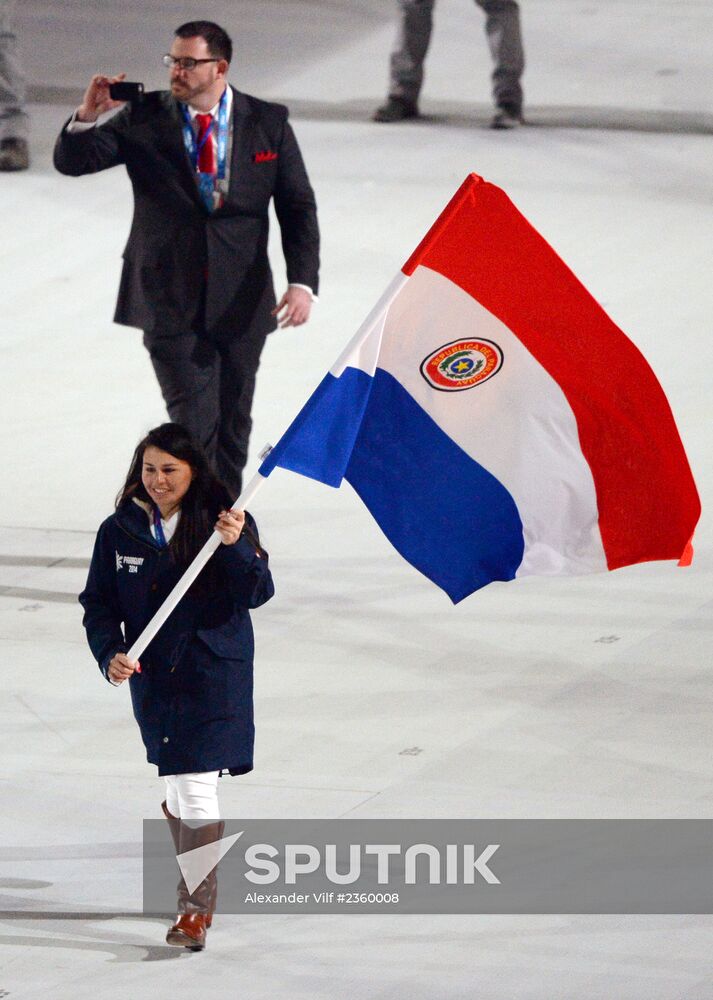 Opening ceremony of XXII Olympic Winter Games