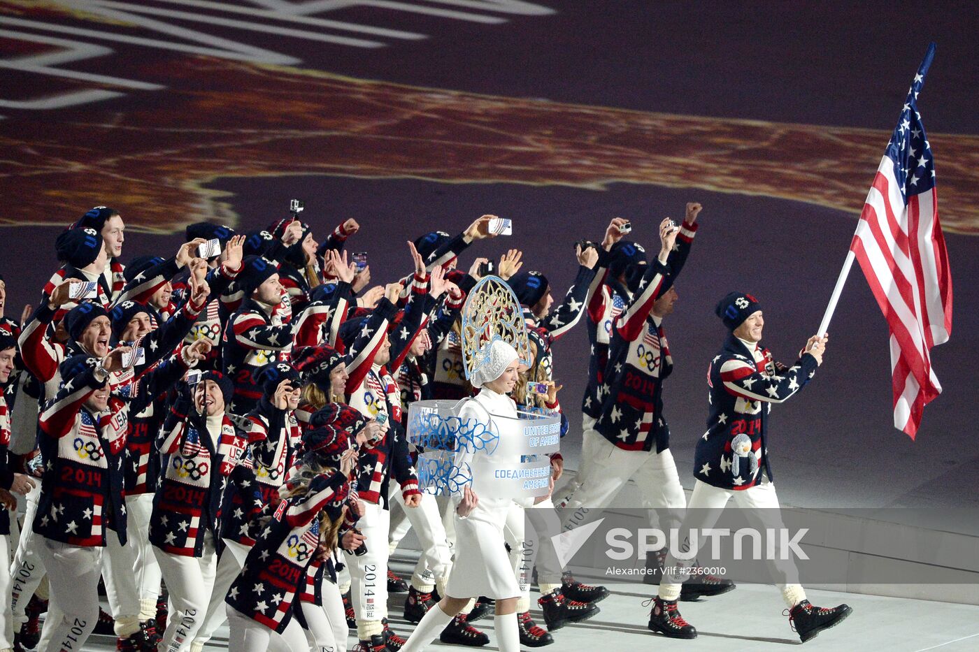 Opening ceremony of XXII Olympic Winter Games