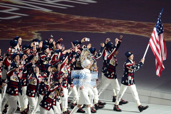 Opening ceremony of XXII Olympic Winter Games