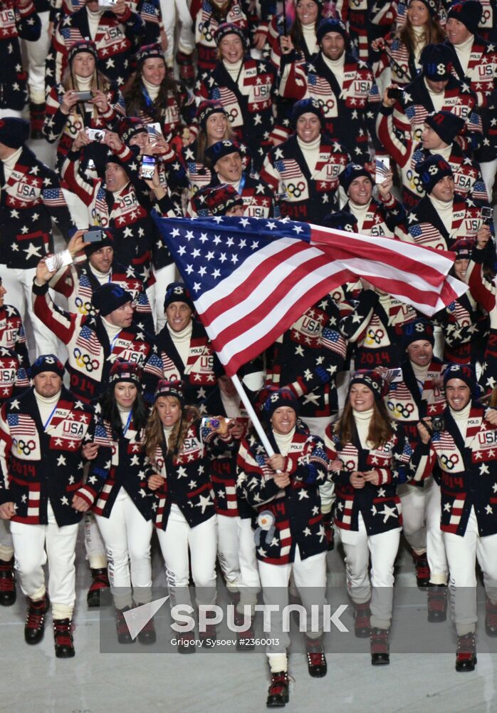 Opening ceremony of XXII Olympic Winter Games