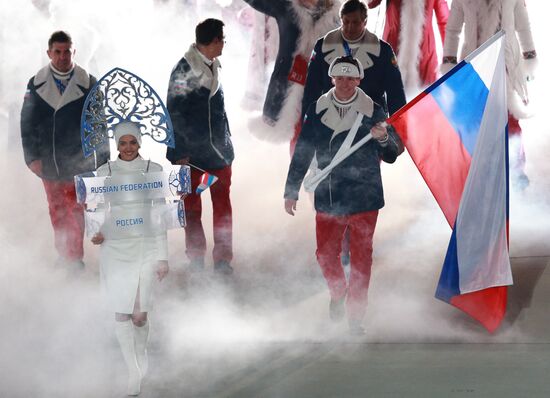 Opening ceremony of XXII Olympic Winter Games