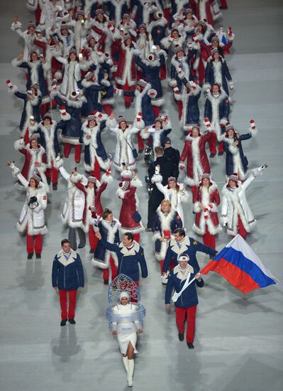 Opening ceremony of XXII Olympic Winter Games