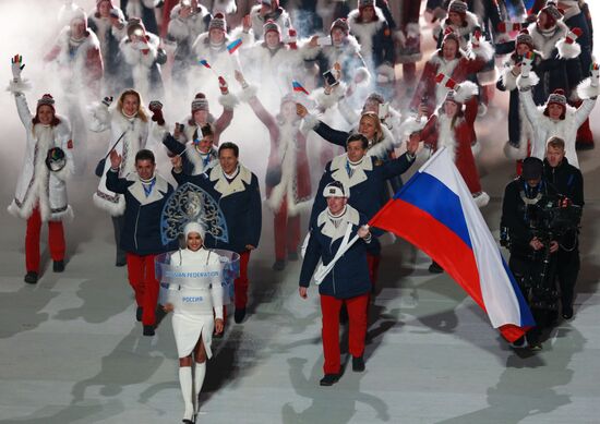 Opening ceremony of XXII Olympic Winter Games