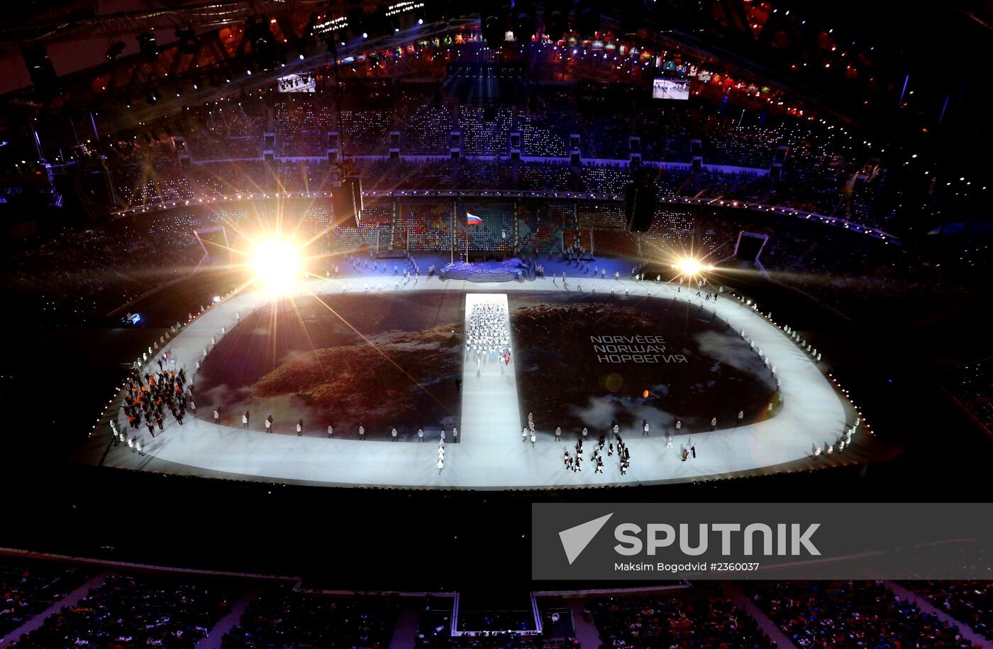 Opening ceremony of XXII Olympic Winter Games