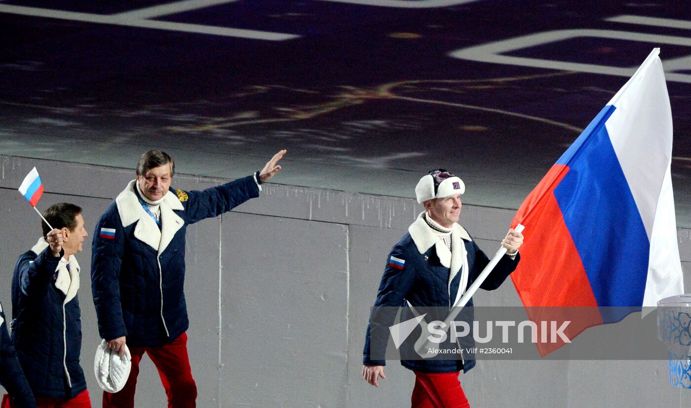 Opening ceremony of XXII Olympic Winter Games