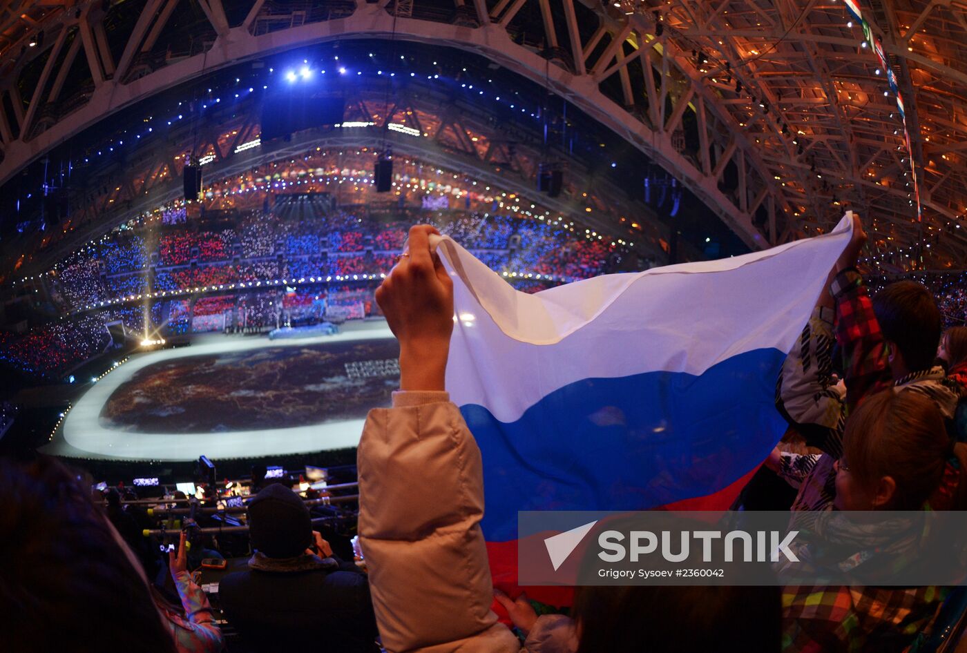 Opening ceremony of XXII Olympic Winter Games