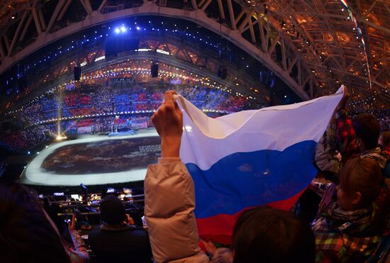 Opening ceremony of XXII Olympic Winter Games